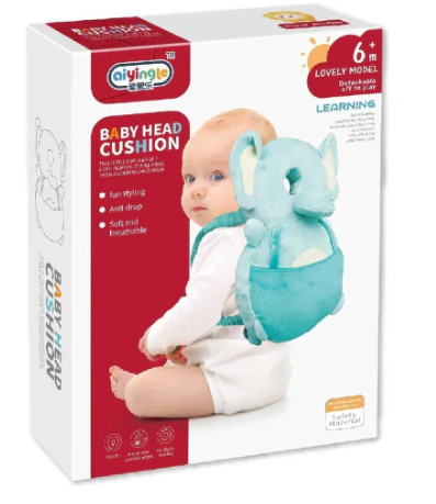 Almohadilla anticaida para bebe azul