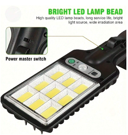 Mini luz solar LED con mando y sensor de movimiento FA-526