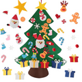 Árbol de Navidad de Fieltro con 25 Adornos y Luces