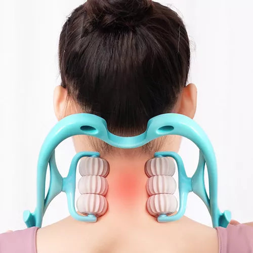 Masajeador de cuello enrollable con 6 bolas