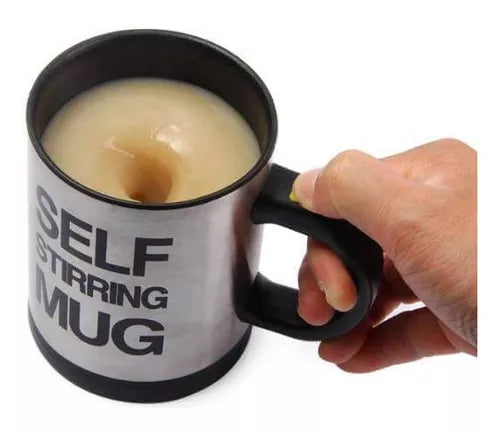 Taza autoagitable de acero inoxidable