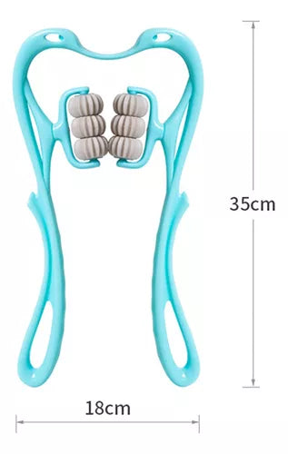 Masajeador de cuello enrollable con 6 bolas