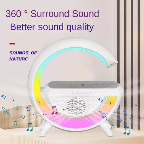 Altavoz Bluetooth G 3 en 1 + Cargador inalámbrico + Lámpara Led