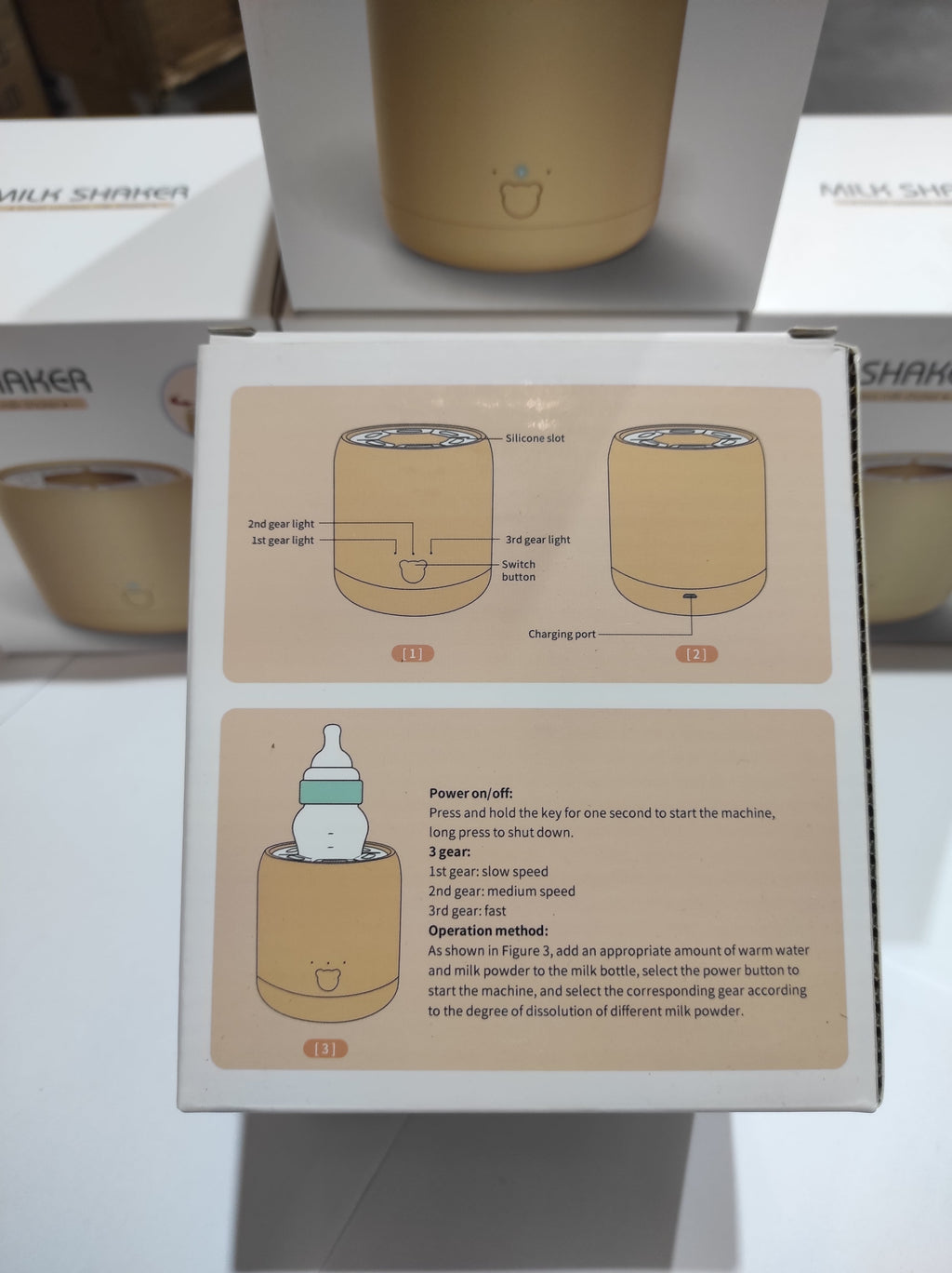 Agitador de biberones de leche para bebés