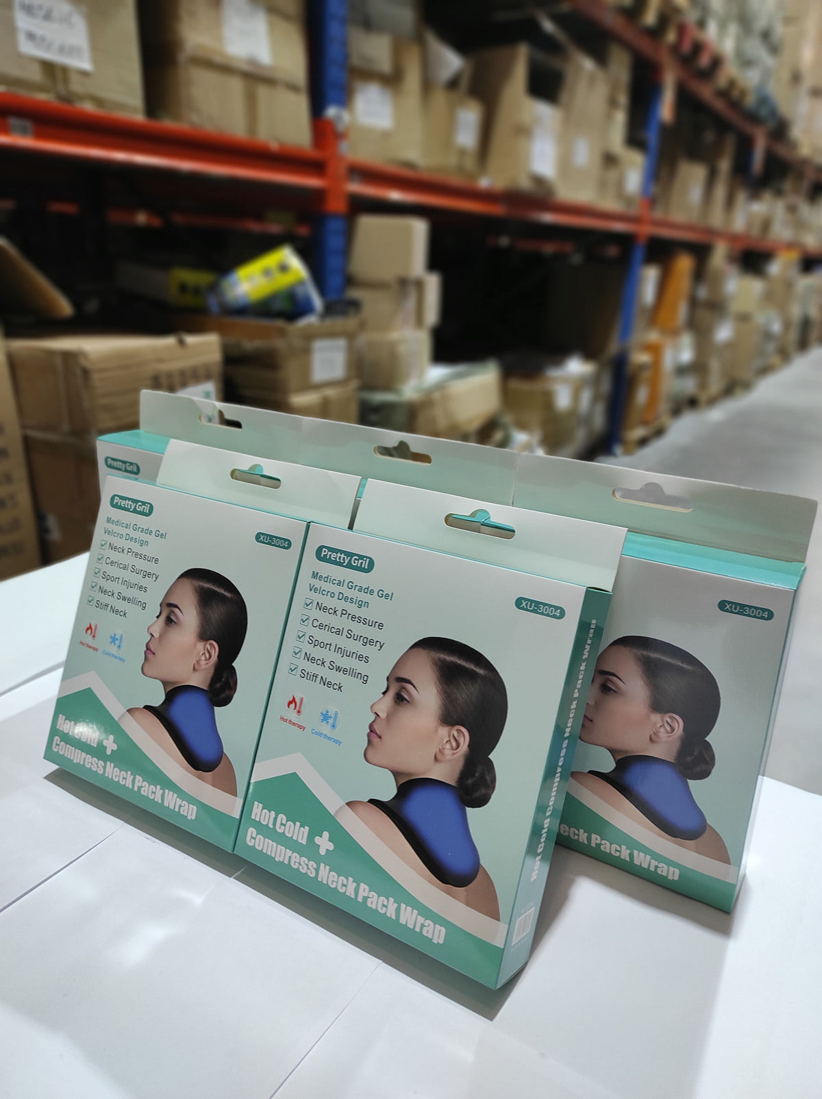 Almohadilla de gel reutilizable para cuello frío y calor