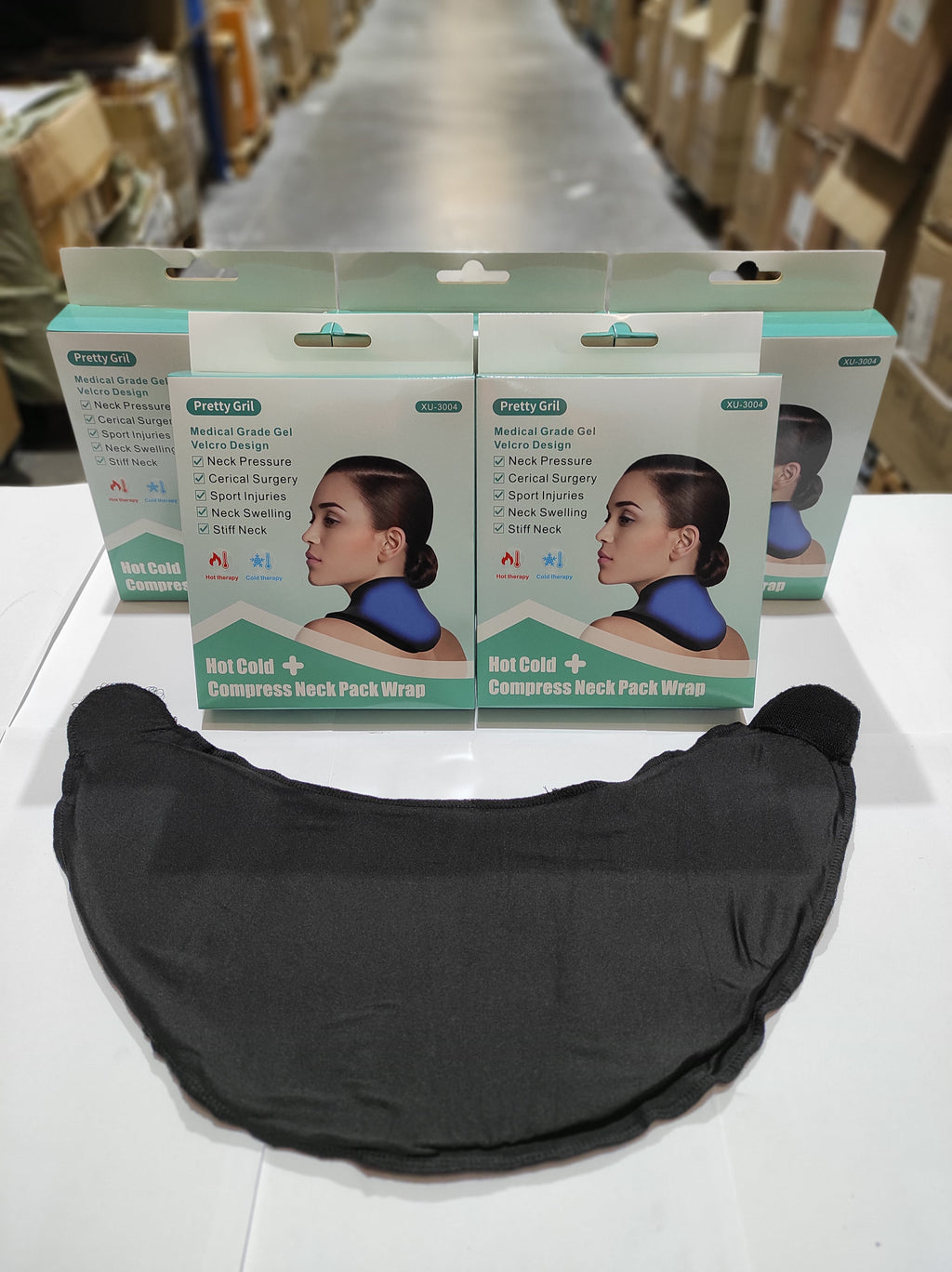 Almohadilla de gel reutilizable para cuello frío y calor