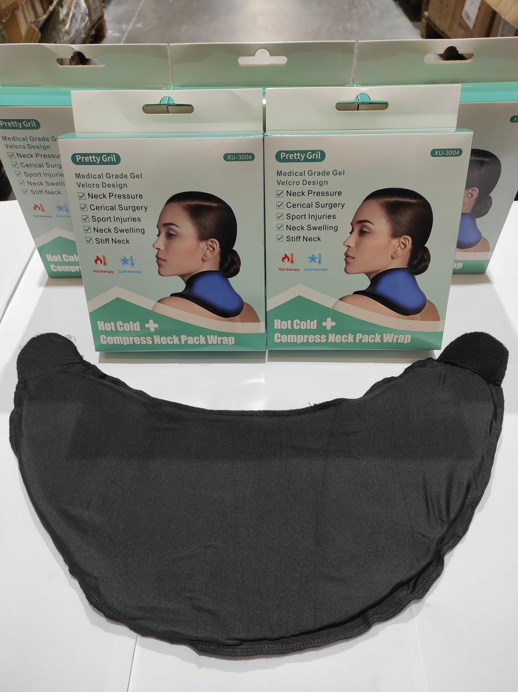 Almohadilla de gel reutilizable para cuello frío y calor