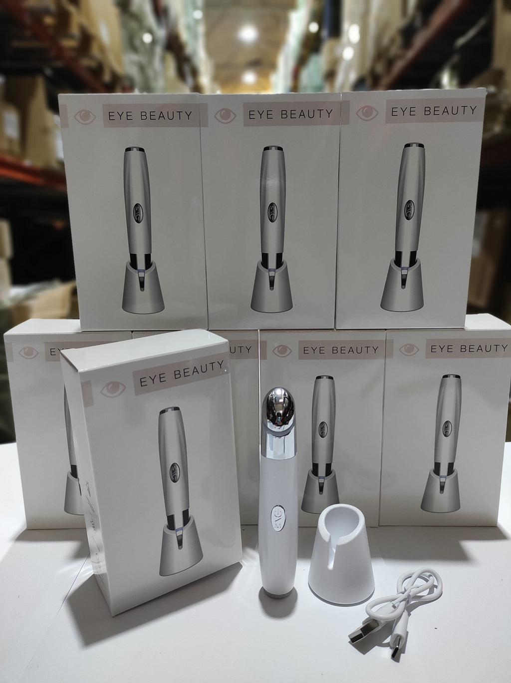 Masajeador de ojos y labio electrico con vibracion