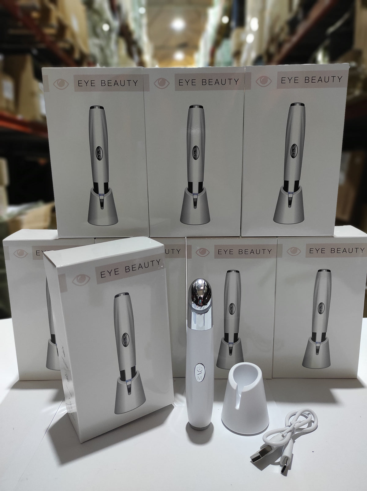 Masajeador de ojos y labio electrico con vibracion