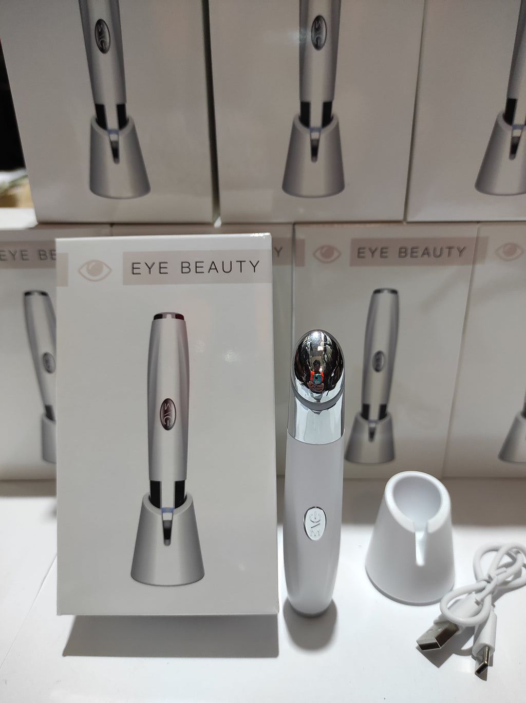 Masajeador de ojos y labio electrico con vibracion