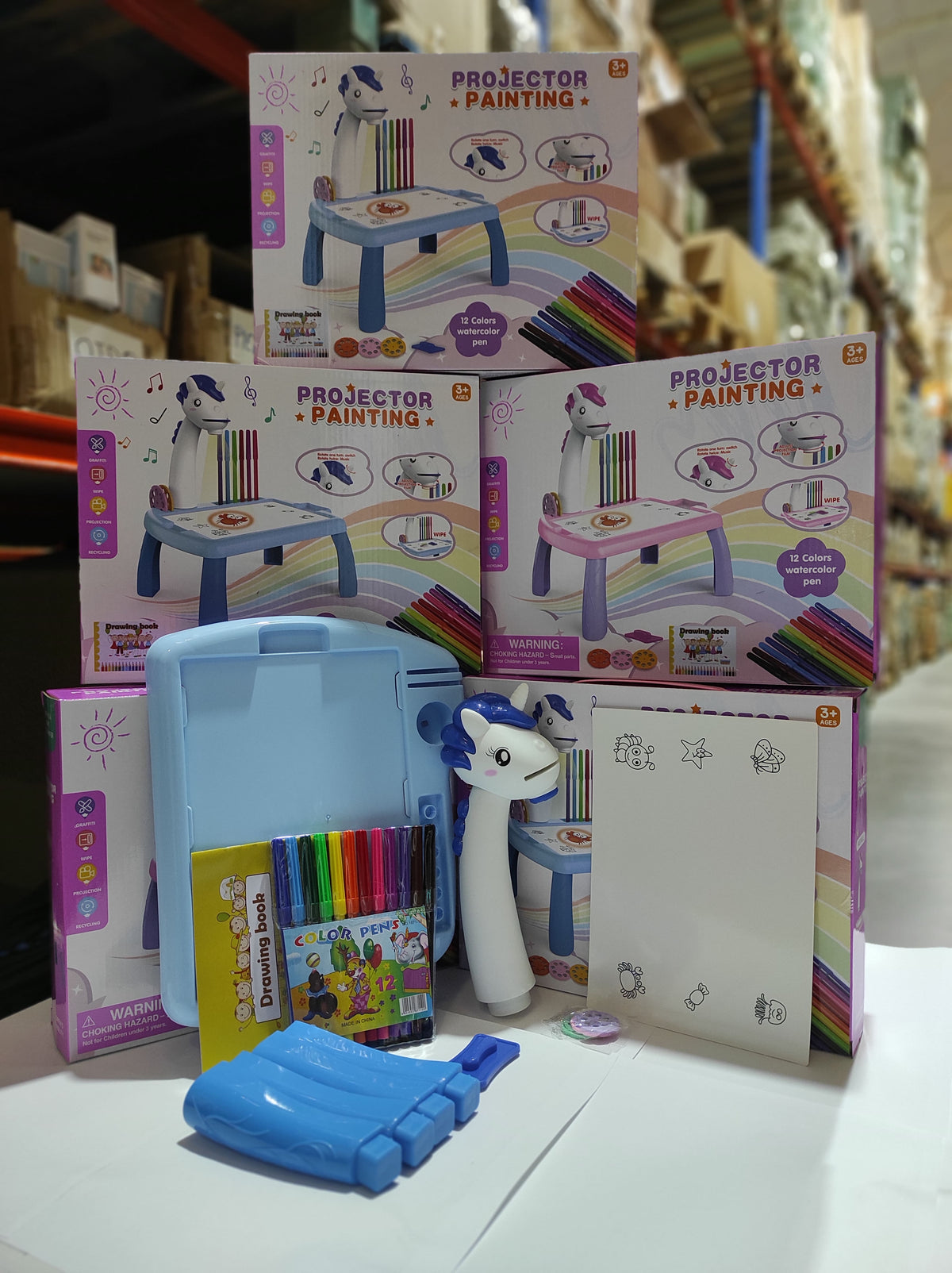 Escritorio de aprendizaje para niños unicornio