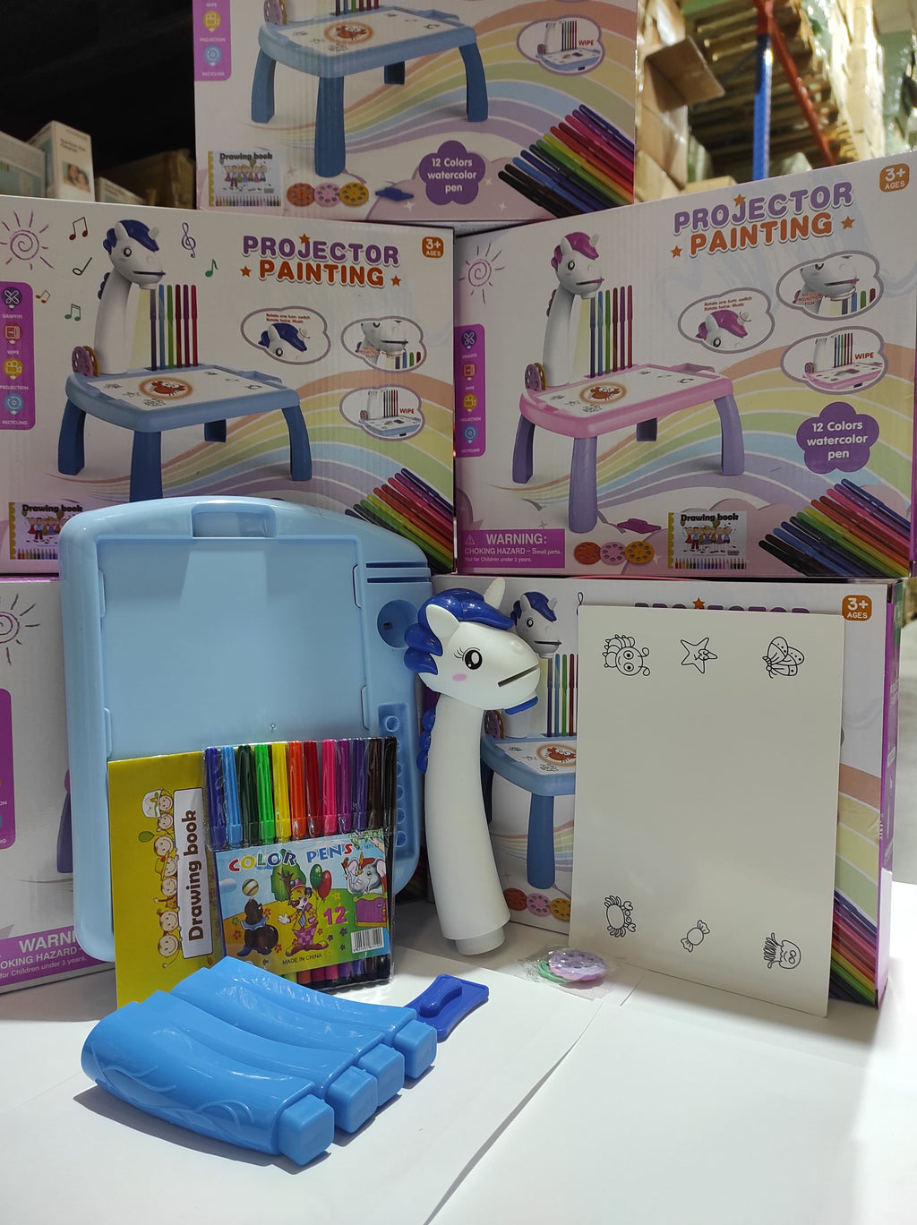 Escritorio de aprendizaje para niños unicornio
