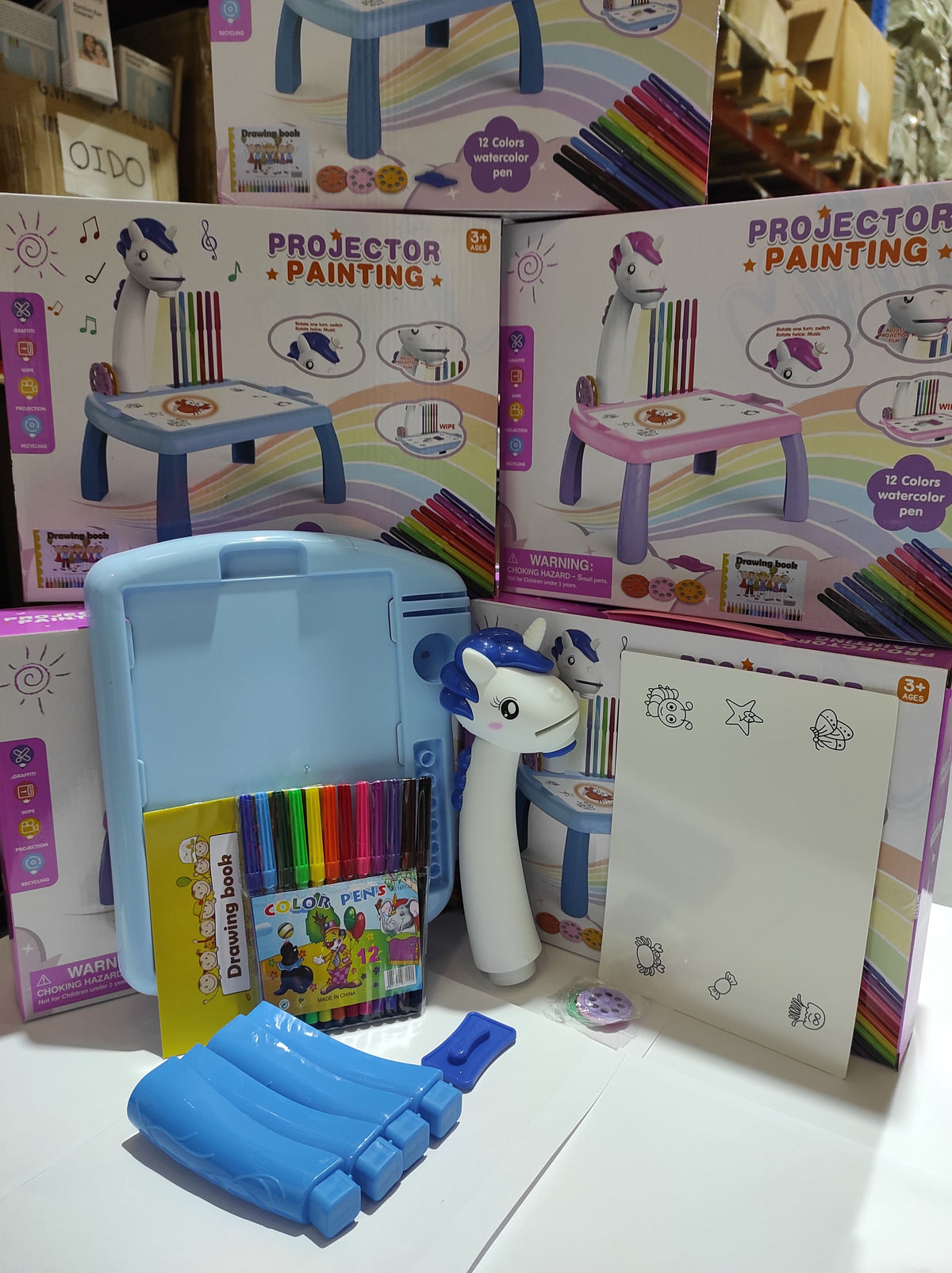 Escritorio de aprendizaje para niños unicornio