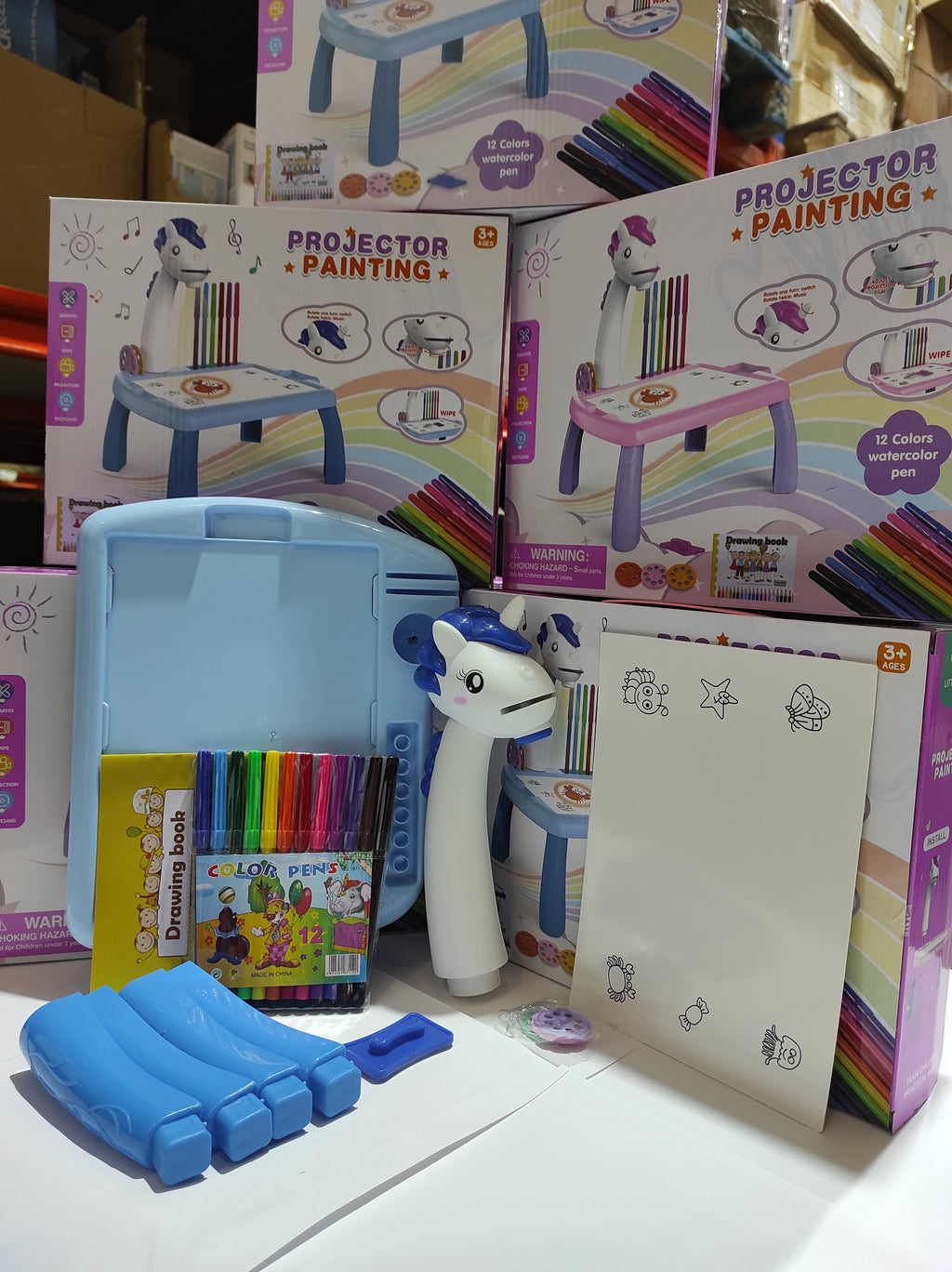 Escritorio de aprendizaje para niños unicornio