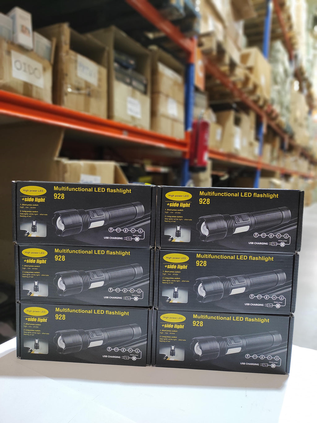 Linterna alta potencia impermeable con zoom