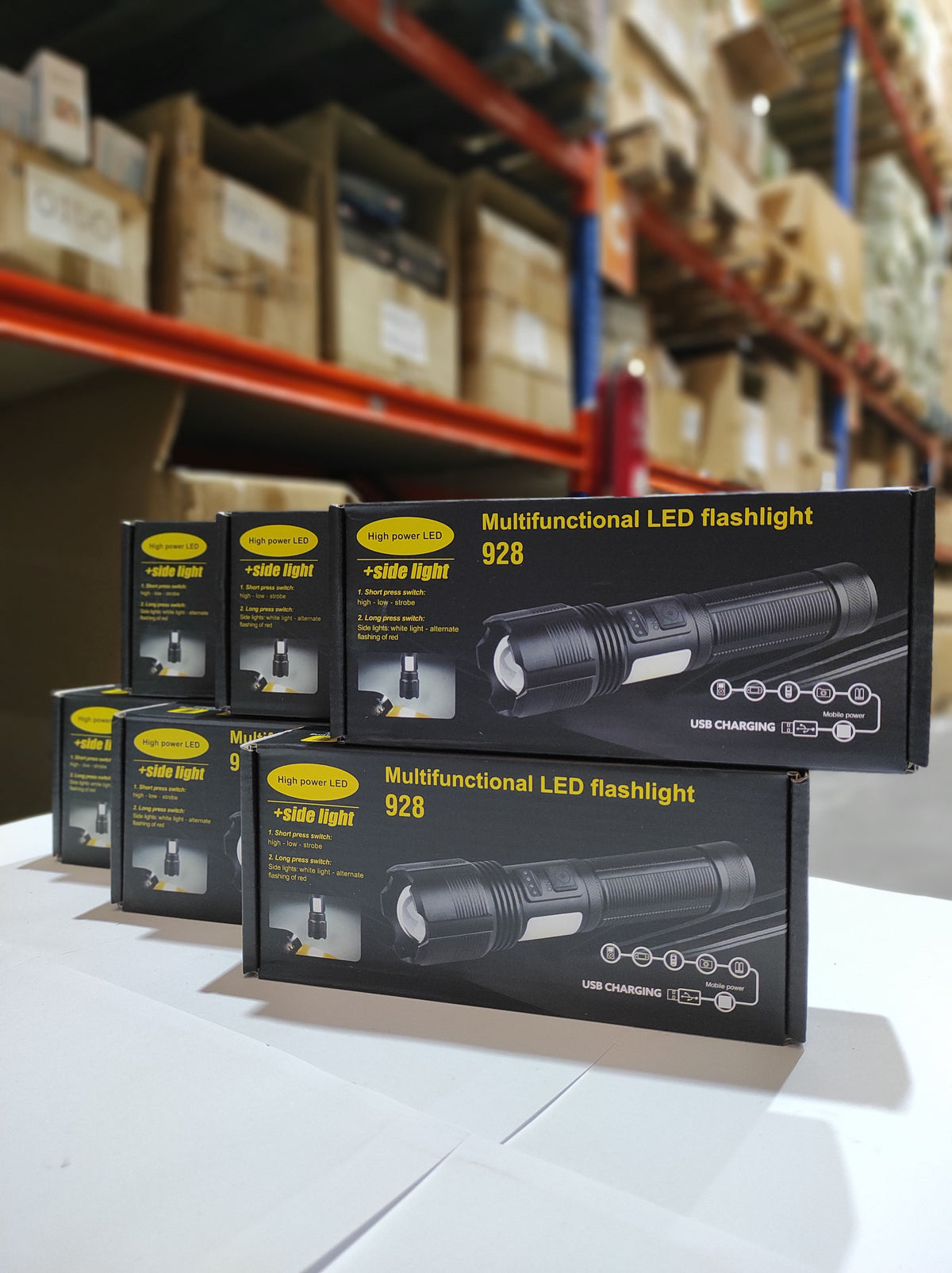 Linterna alta potencia impermeable con zoom