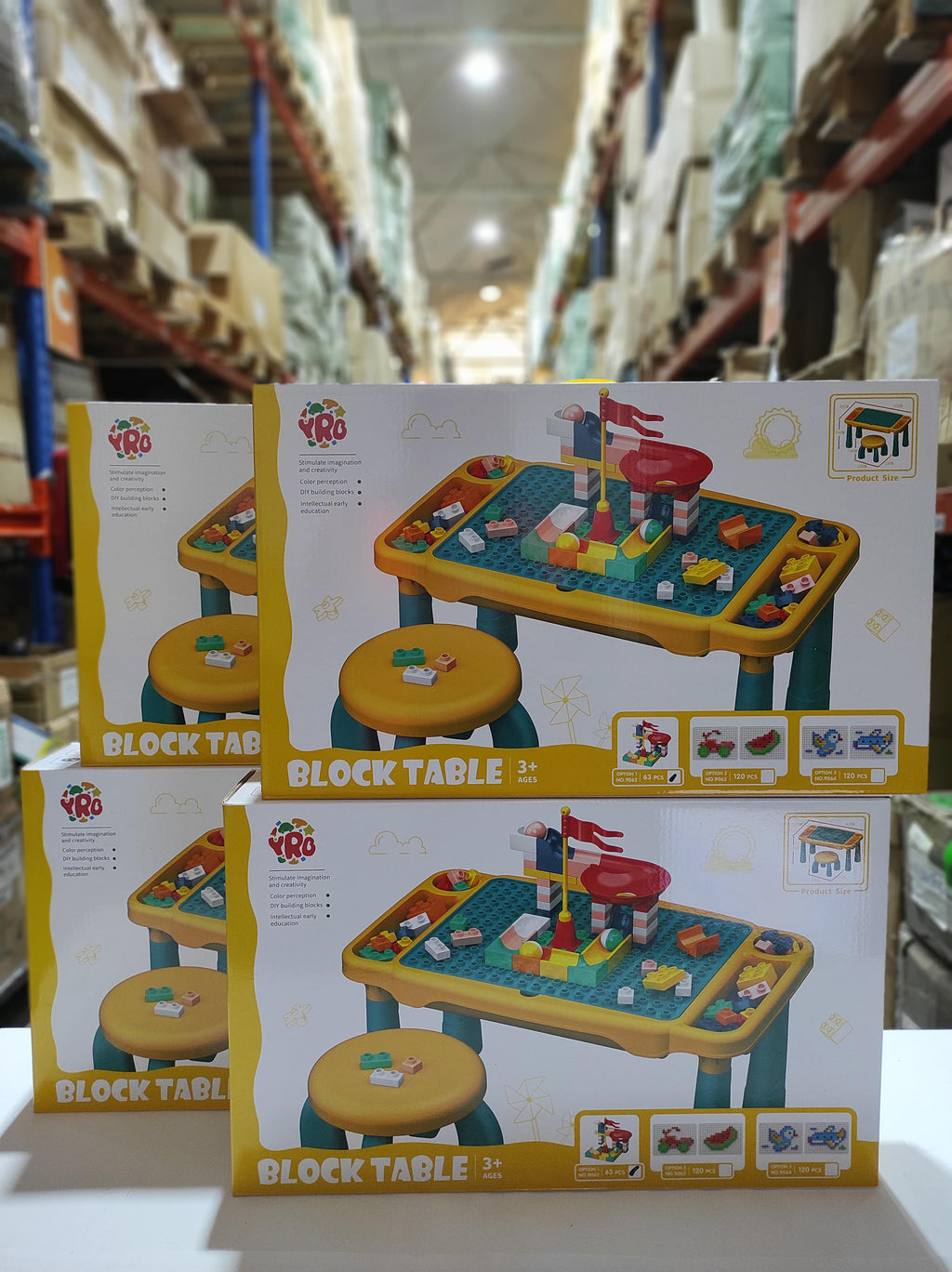 Juego de mesa y silla con bloques de construcion 63 pcs