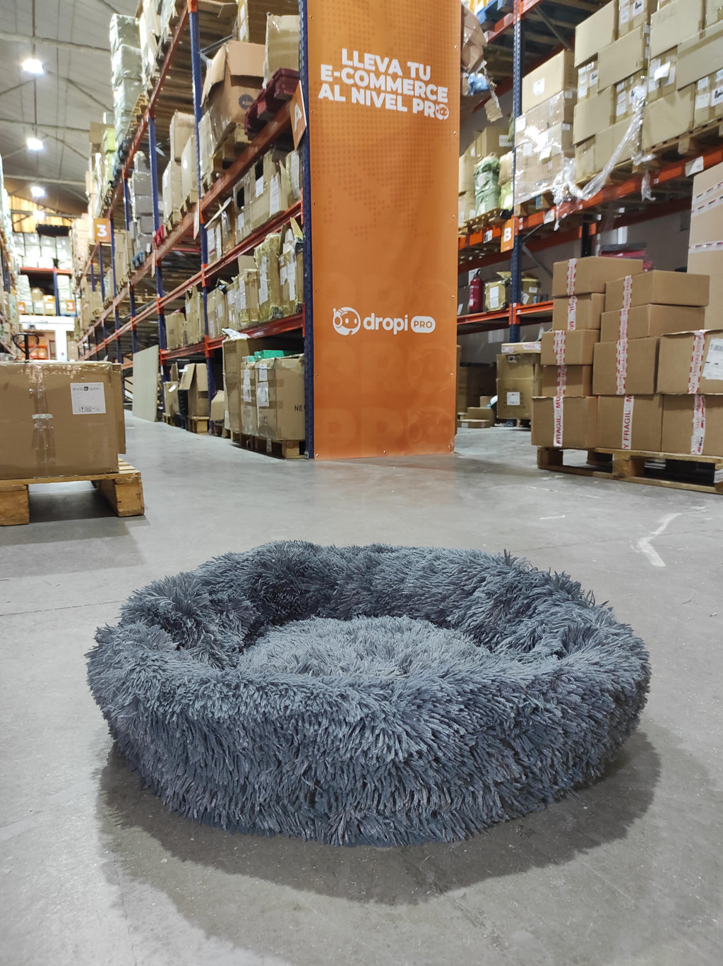 Cama Perro Grande Gris Oscuro 90 cm