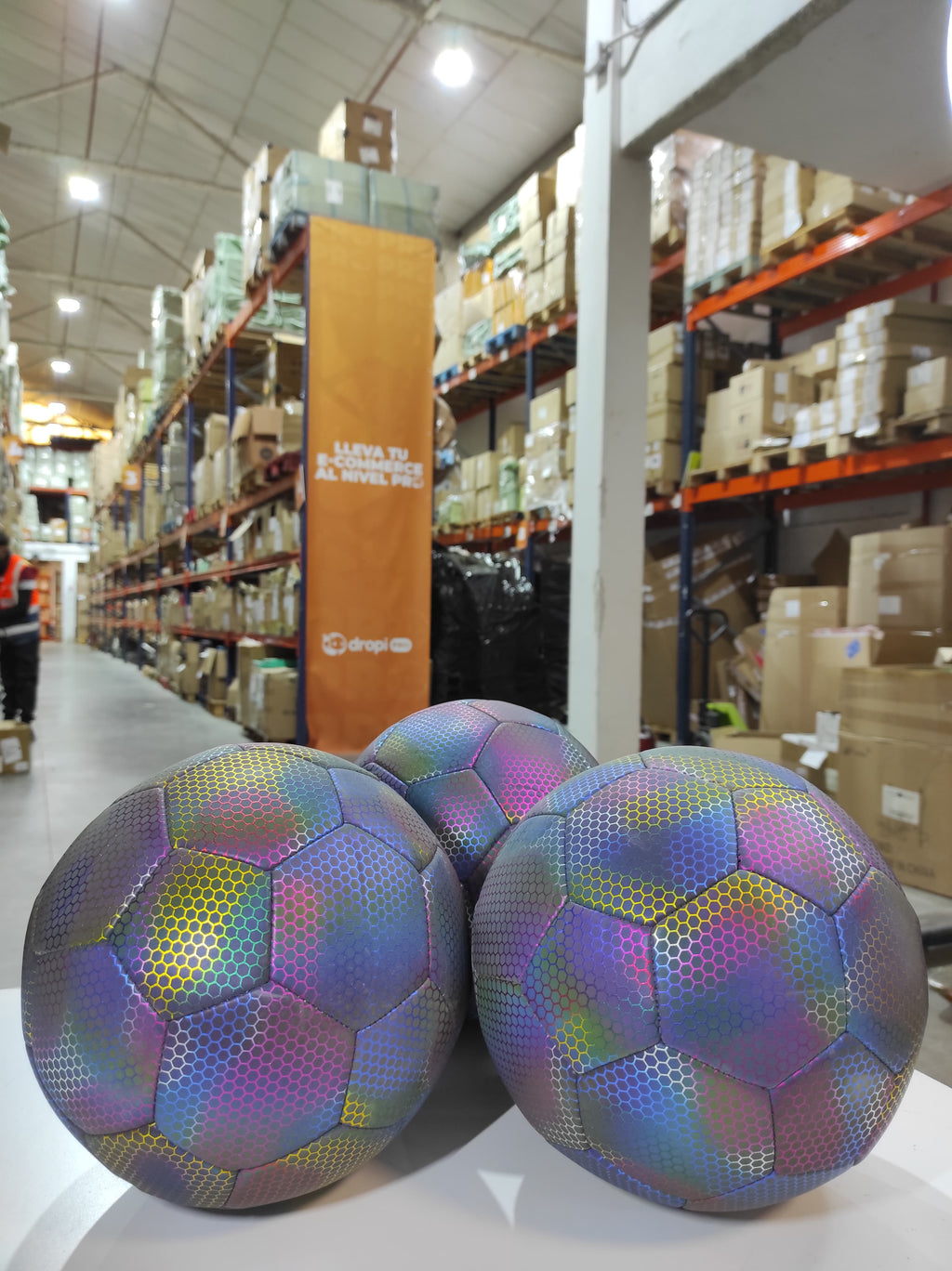Balón de fútbol holográfico luminoso
