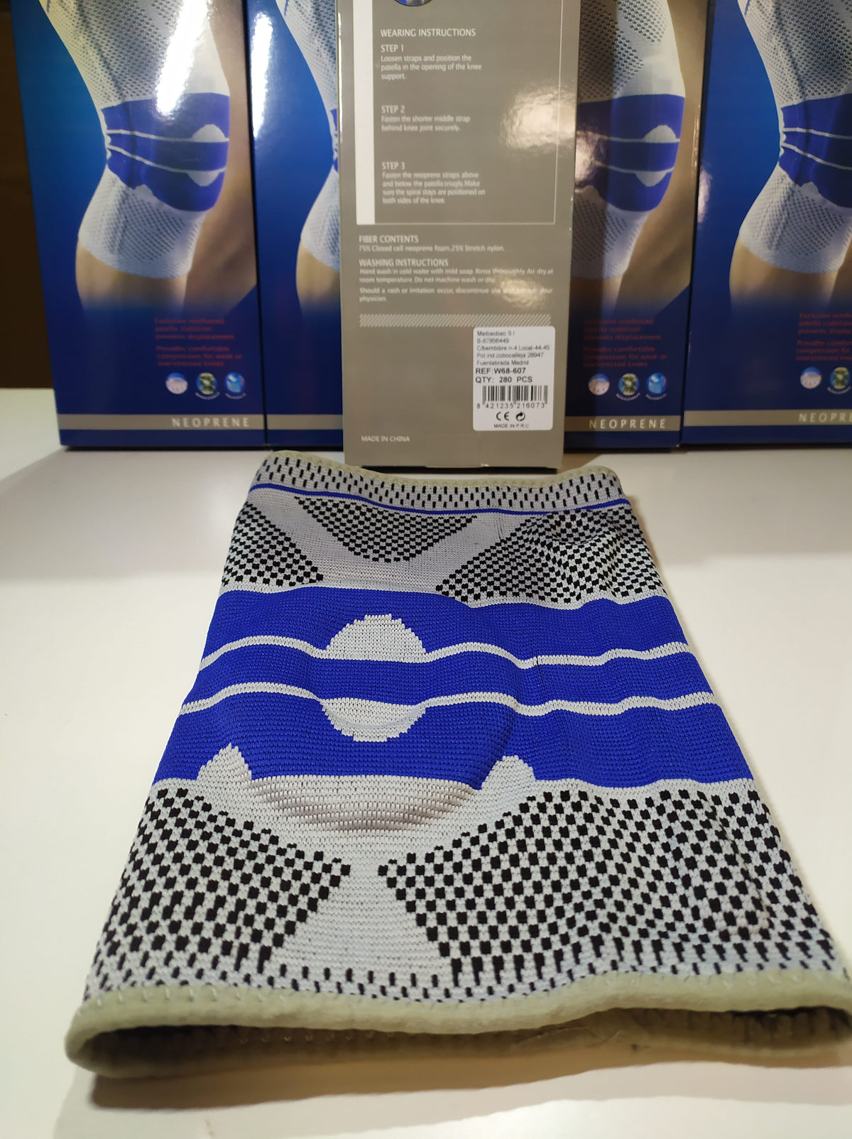 Rodilleras 1pcs tejido 3D con almohadilla