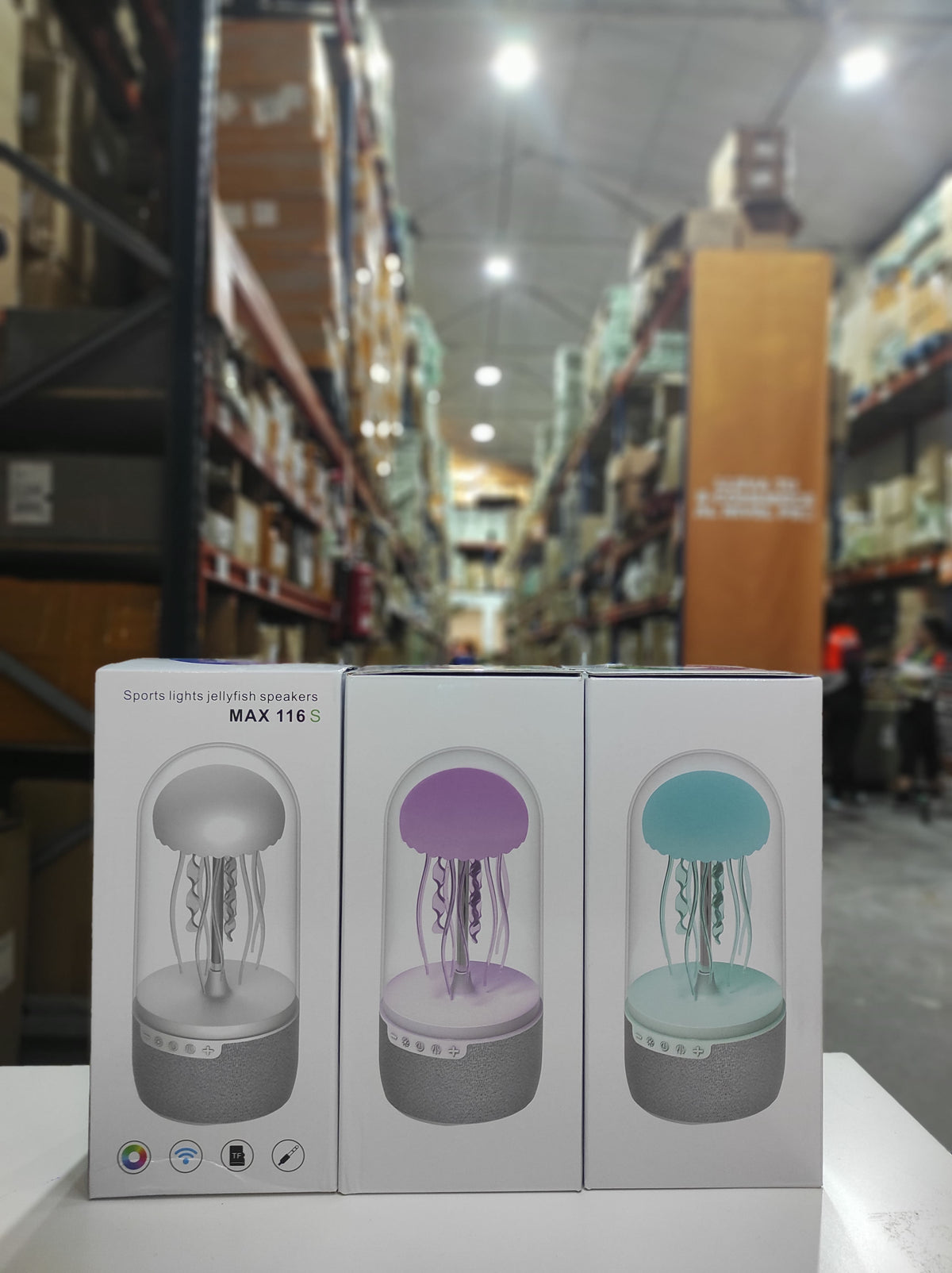 Altavoz LED de medusas que cambian de color
