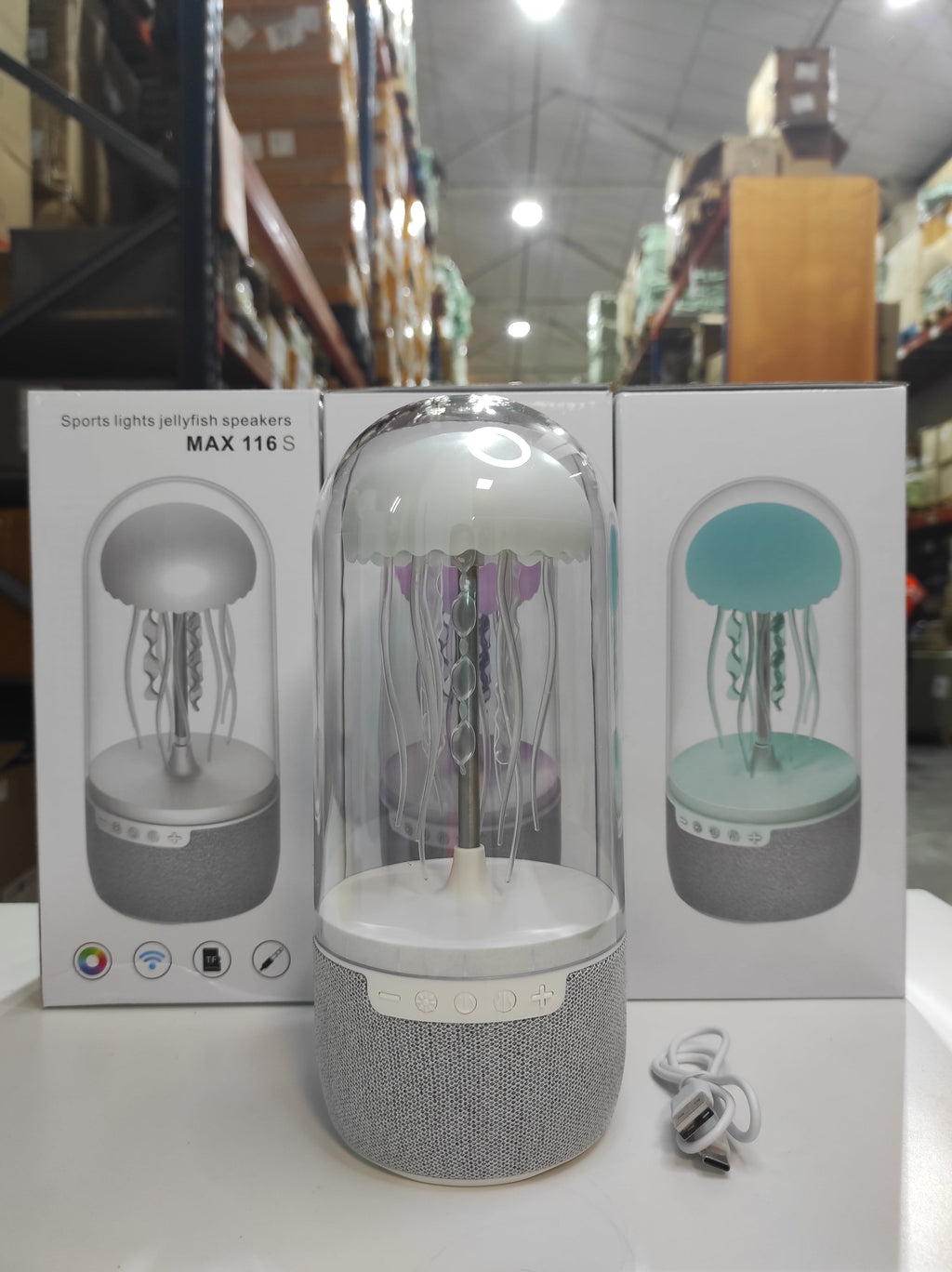 Altavoz LED de medusas que cambian de color