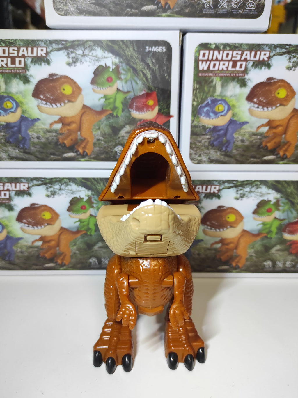 Juego de papelería de dinosaurio 5 en 1