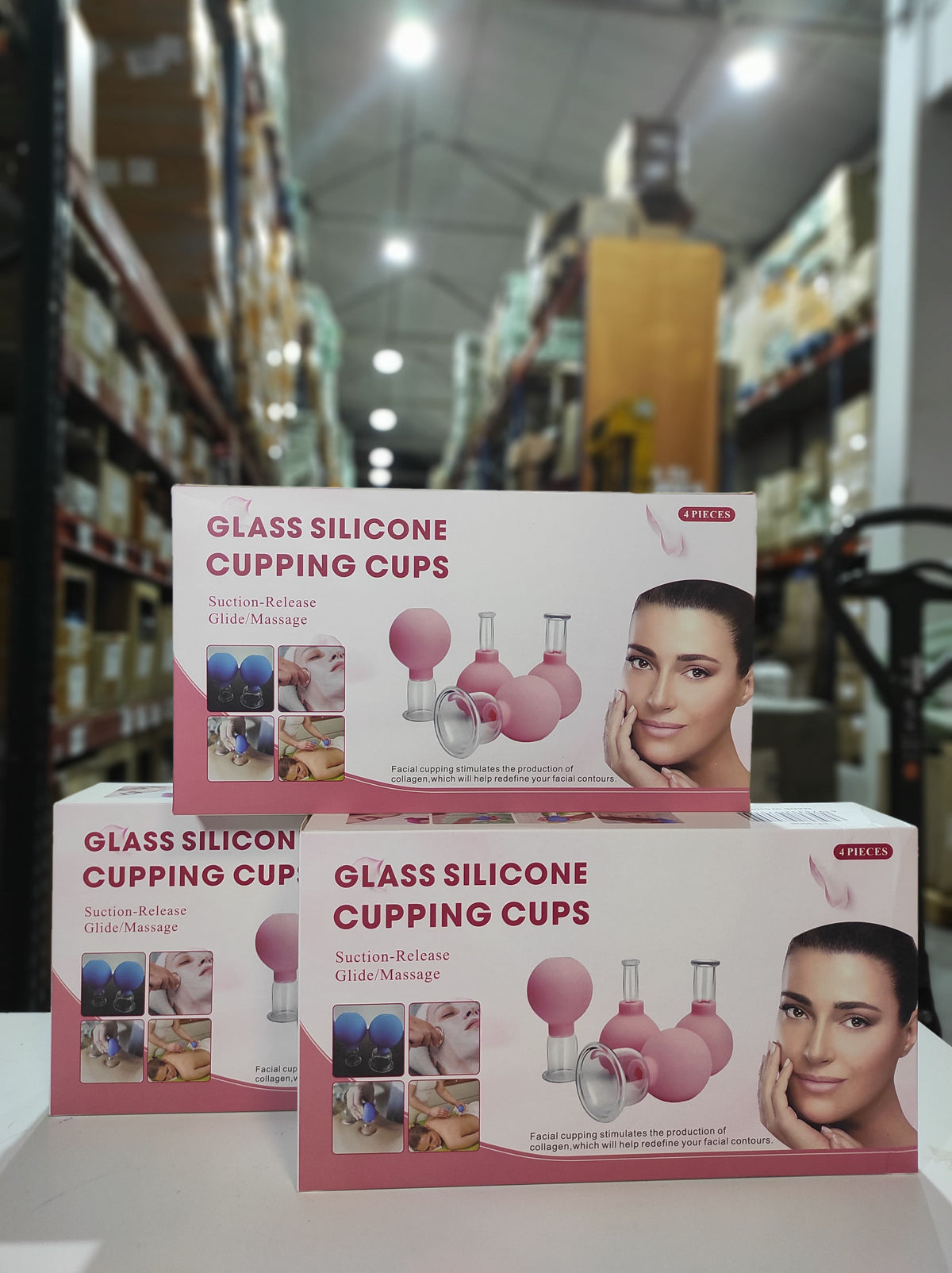 Masajeador facial con ventosas de goma