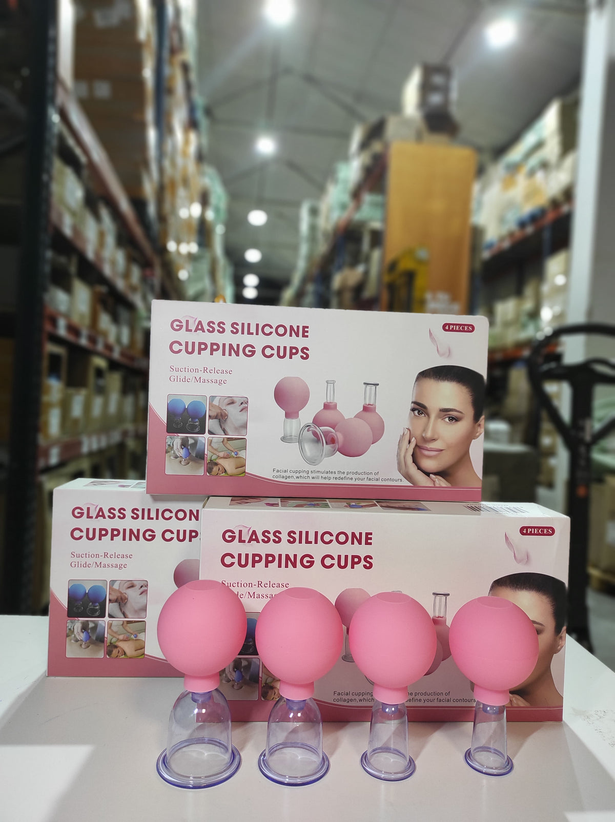Masajeador facial con ventosas de goma