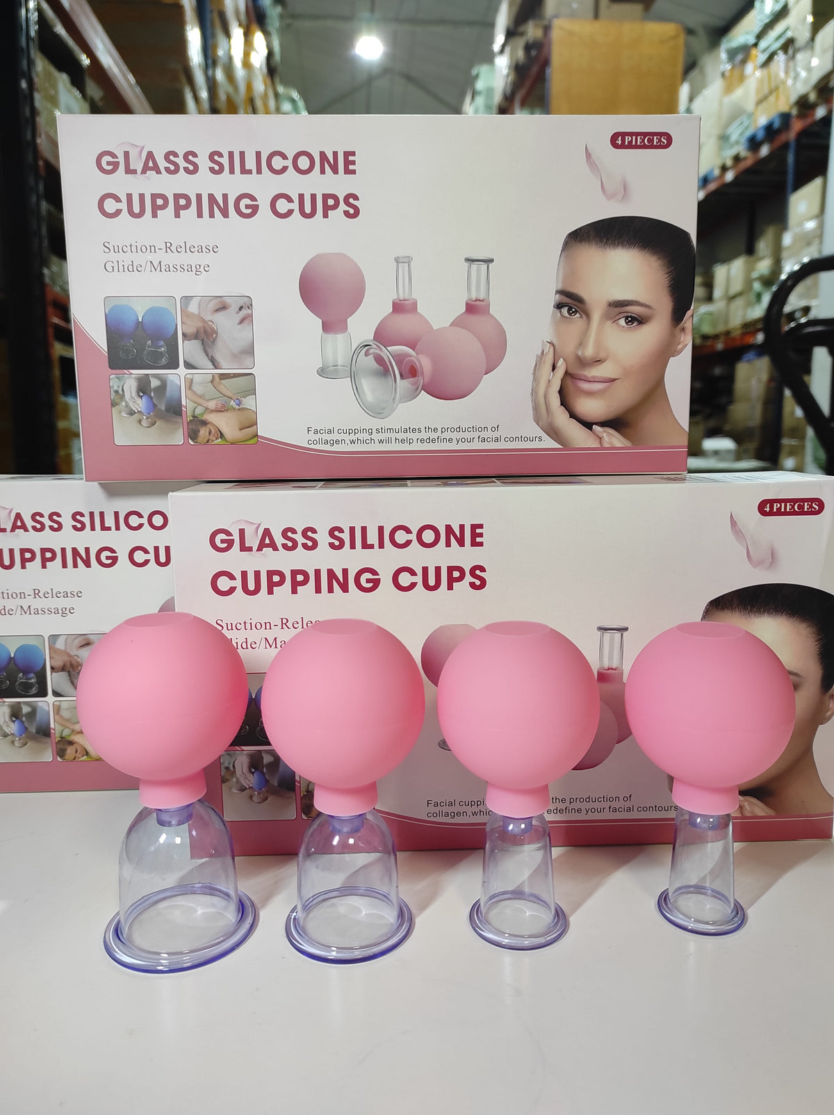 Masajeador facial con ventosas de goma