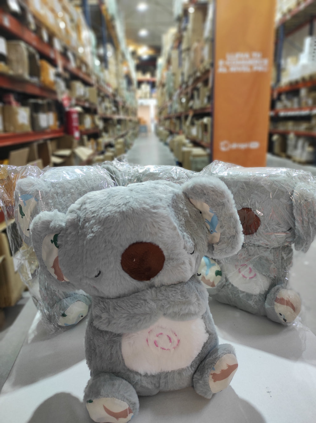 Peluche relajante para bebé que simula respiración (Koala gris)