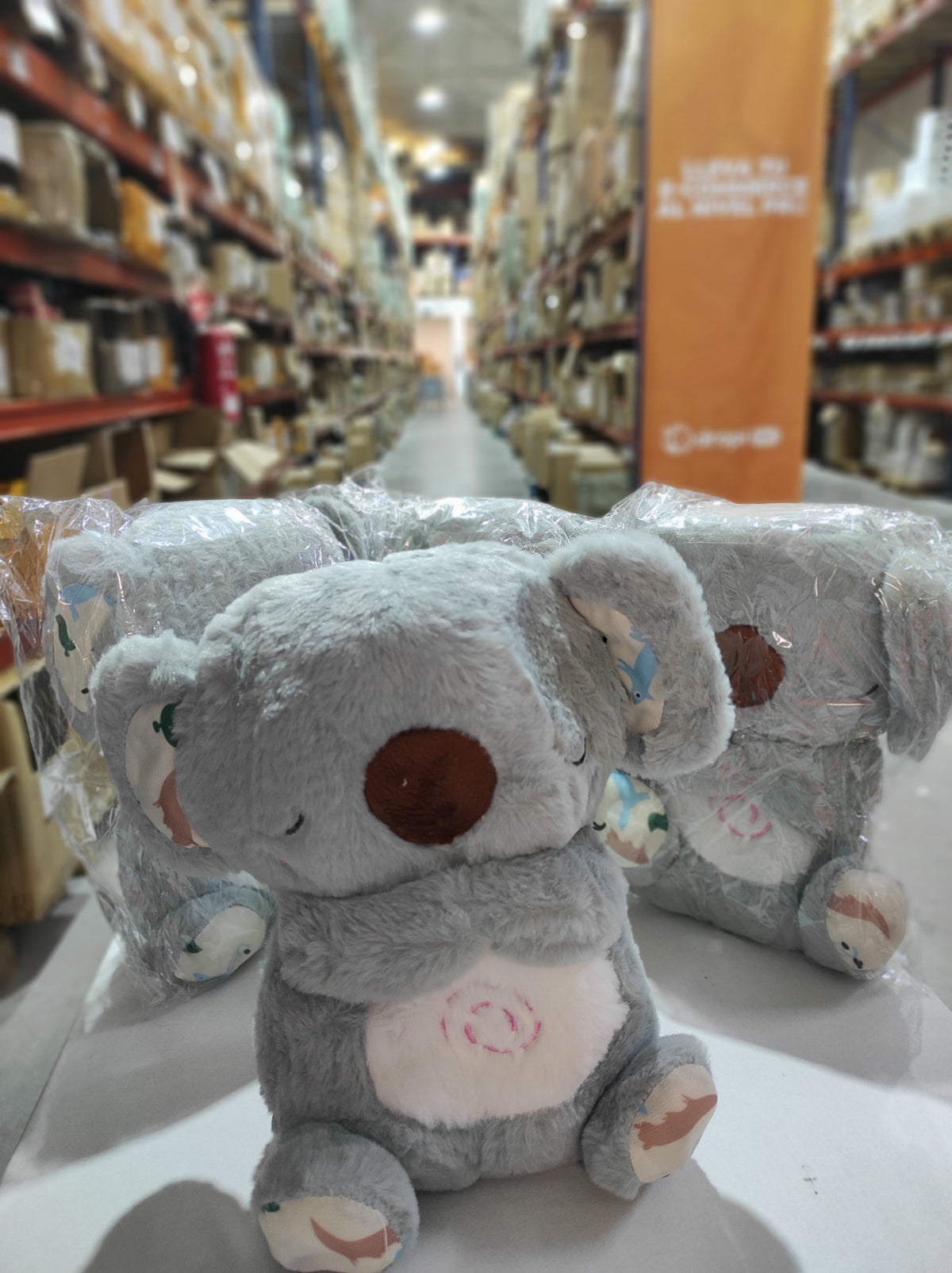 Peluche relajante para bebé que simula respiración (Koala gris)