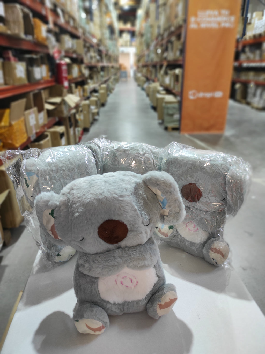 Peluche relajante para bebé que simula respiración (Koala gris)