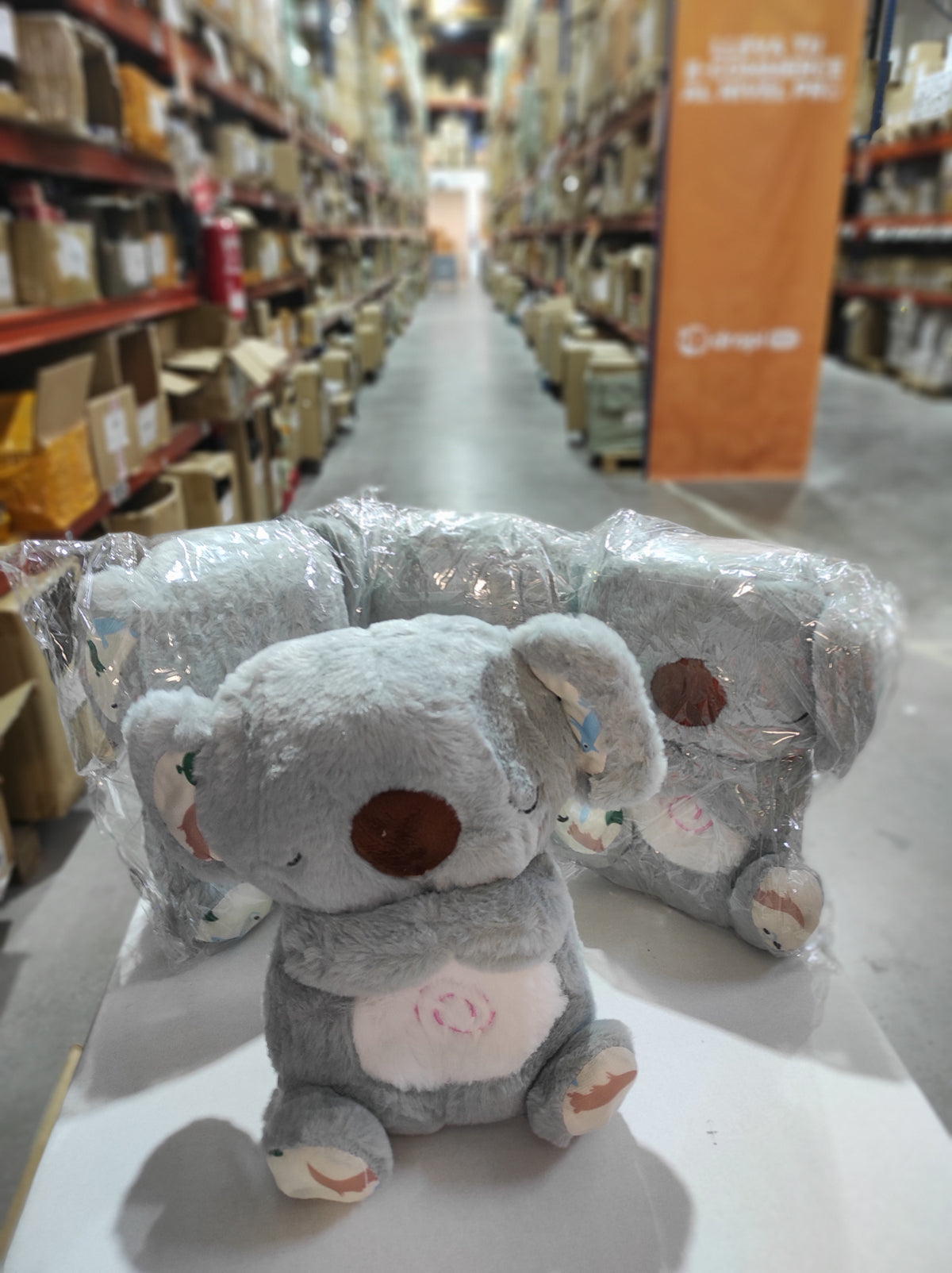Peluche relajante para bebé que simula respiración (Koala gris)