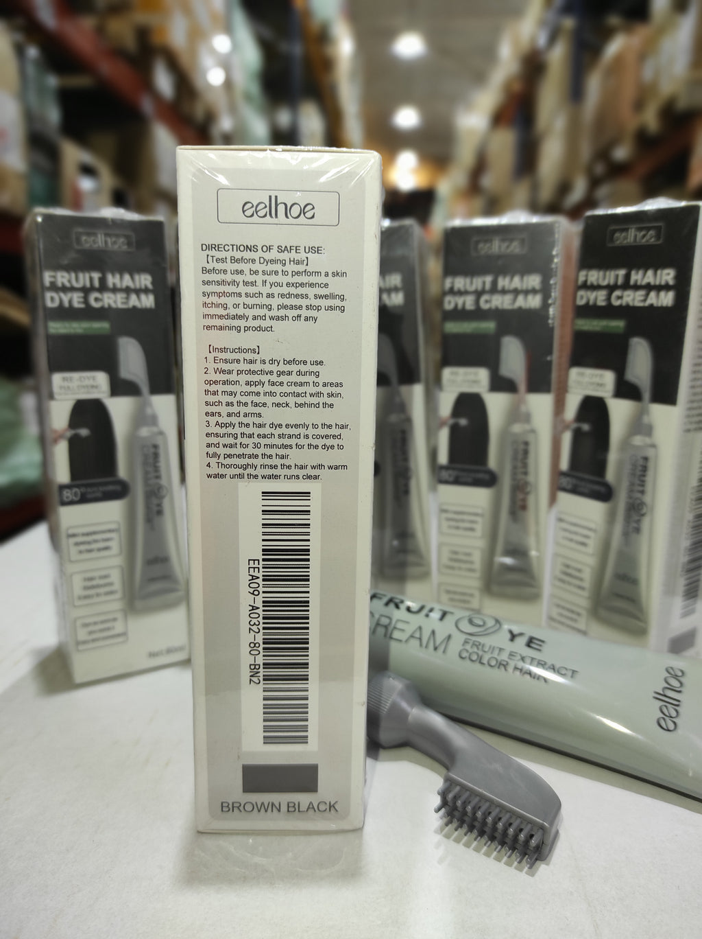 Crema para el cabello con peine para cubrir canas