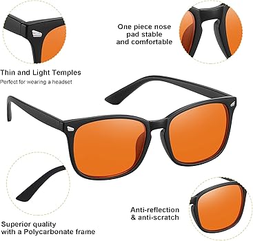 Gafas con filtro de luz azul