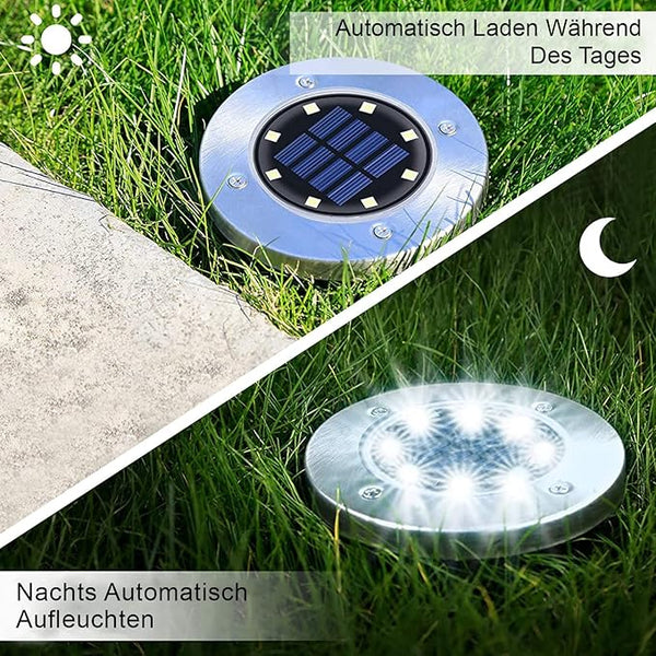 Luces Solares para Jardín (2 uds, 8 LED)