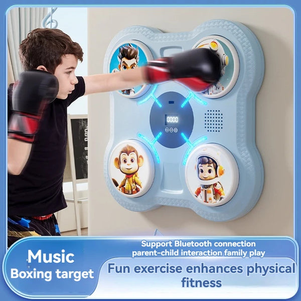 Máquina de Boxeo Musical Infantil – Azul con Guante Rojo