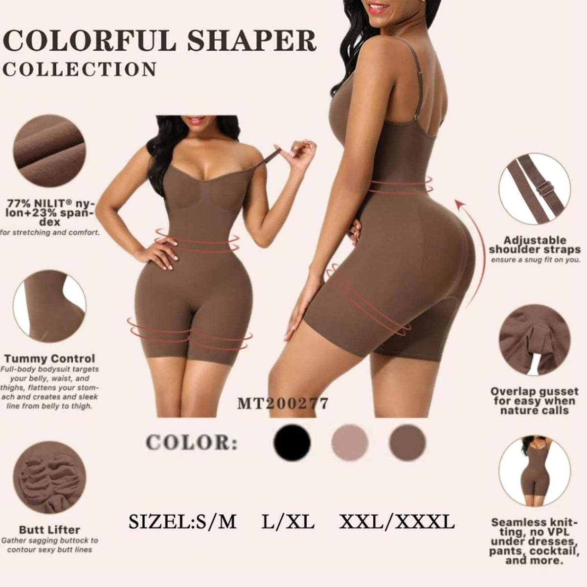 Body Sin Costuras para Mujer