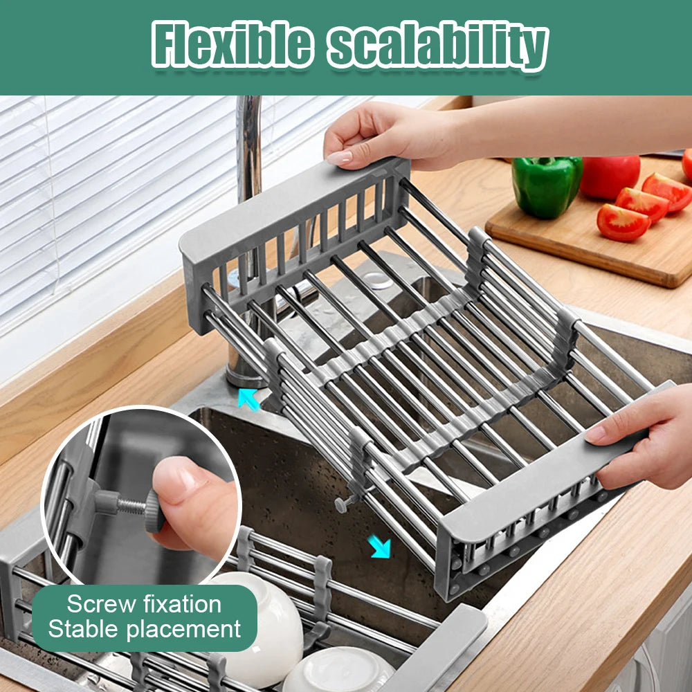 Estantería de Cocina retráctiles para fregadero
