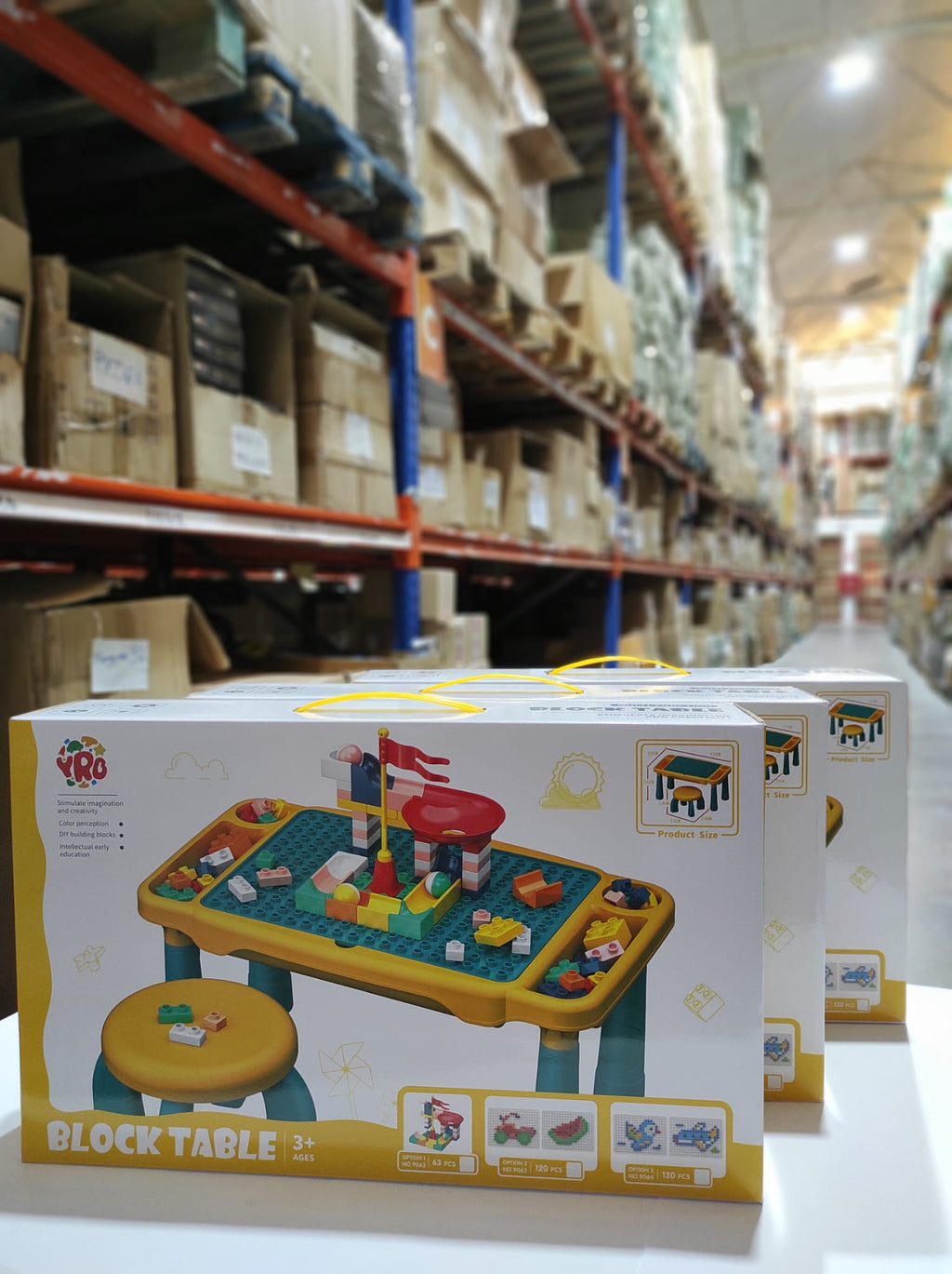 Juego de mesa y silla con bloques de construcion 120 pcs