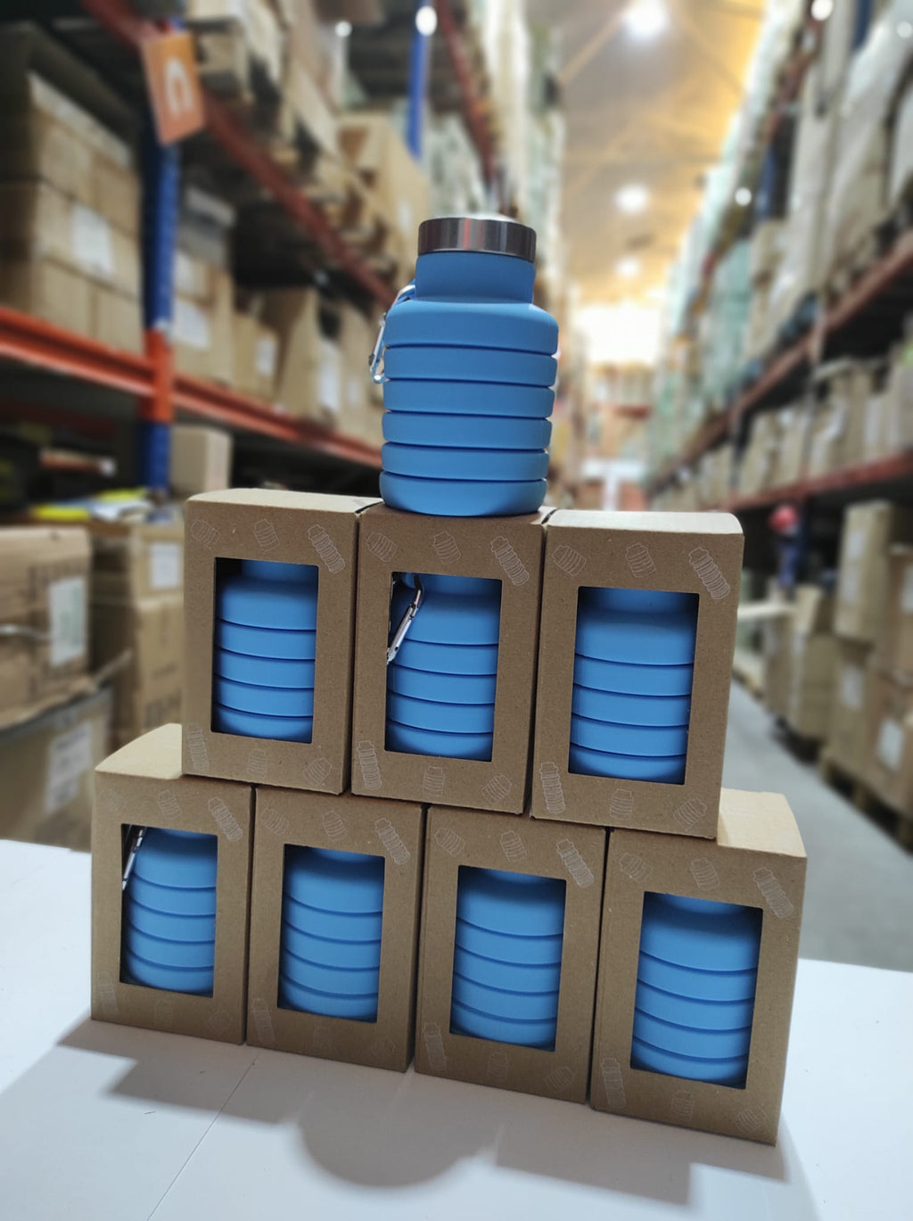 Botella de agua portátil de silicona