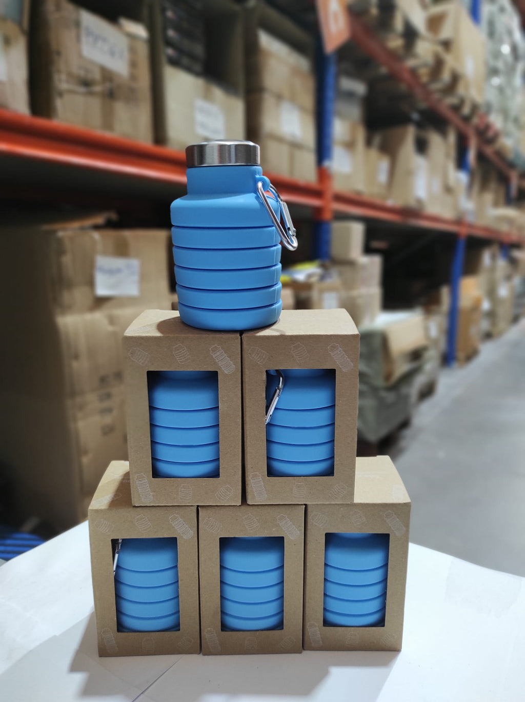 Botella de agua portátil de silicona