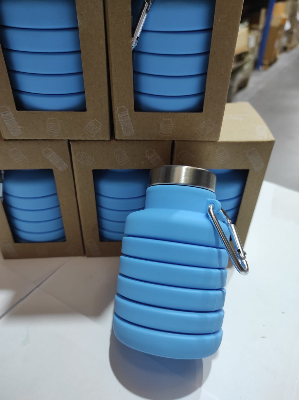 Botella de agua portátil de silicona