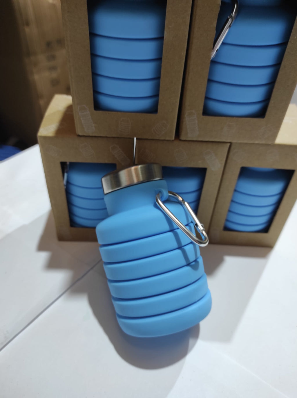 Botella de agua portátil de silicona