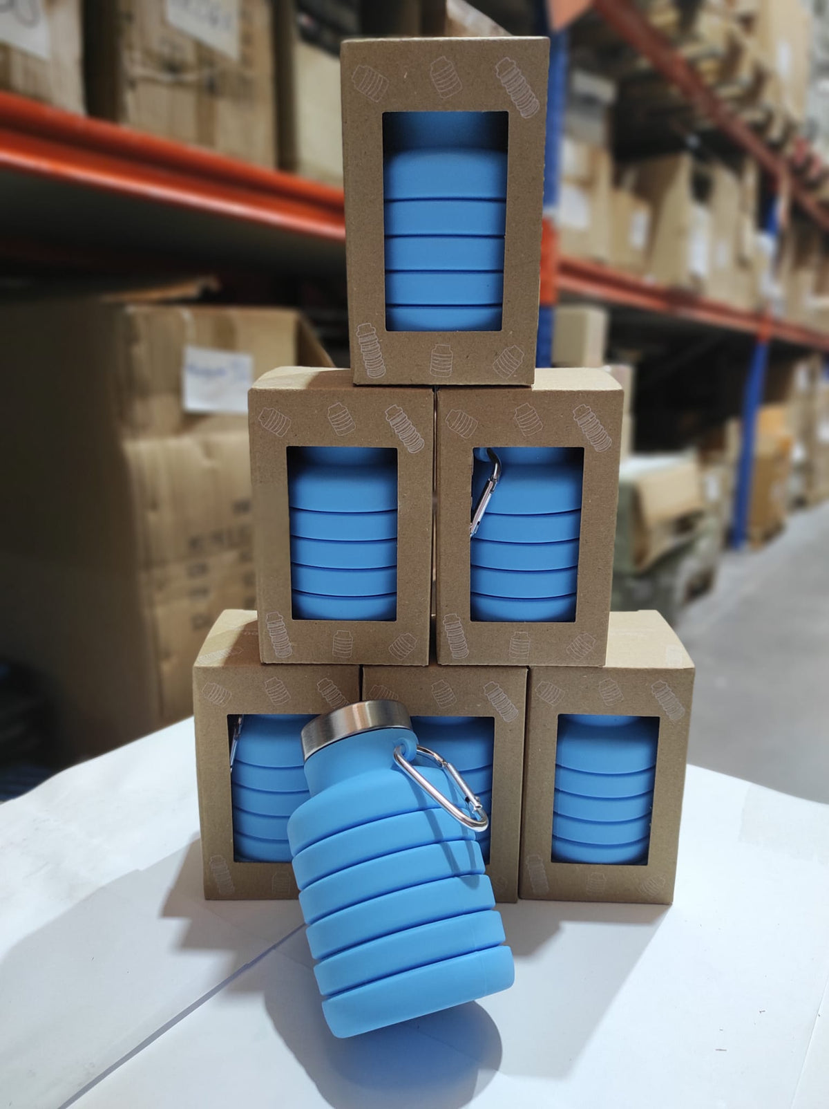 Botella de agua portátil de silicona