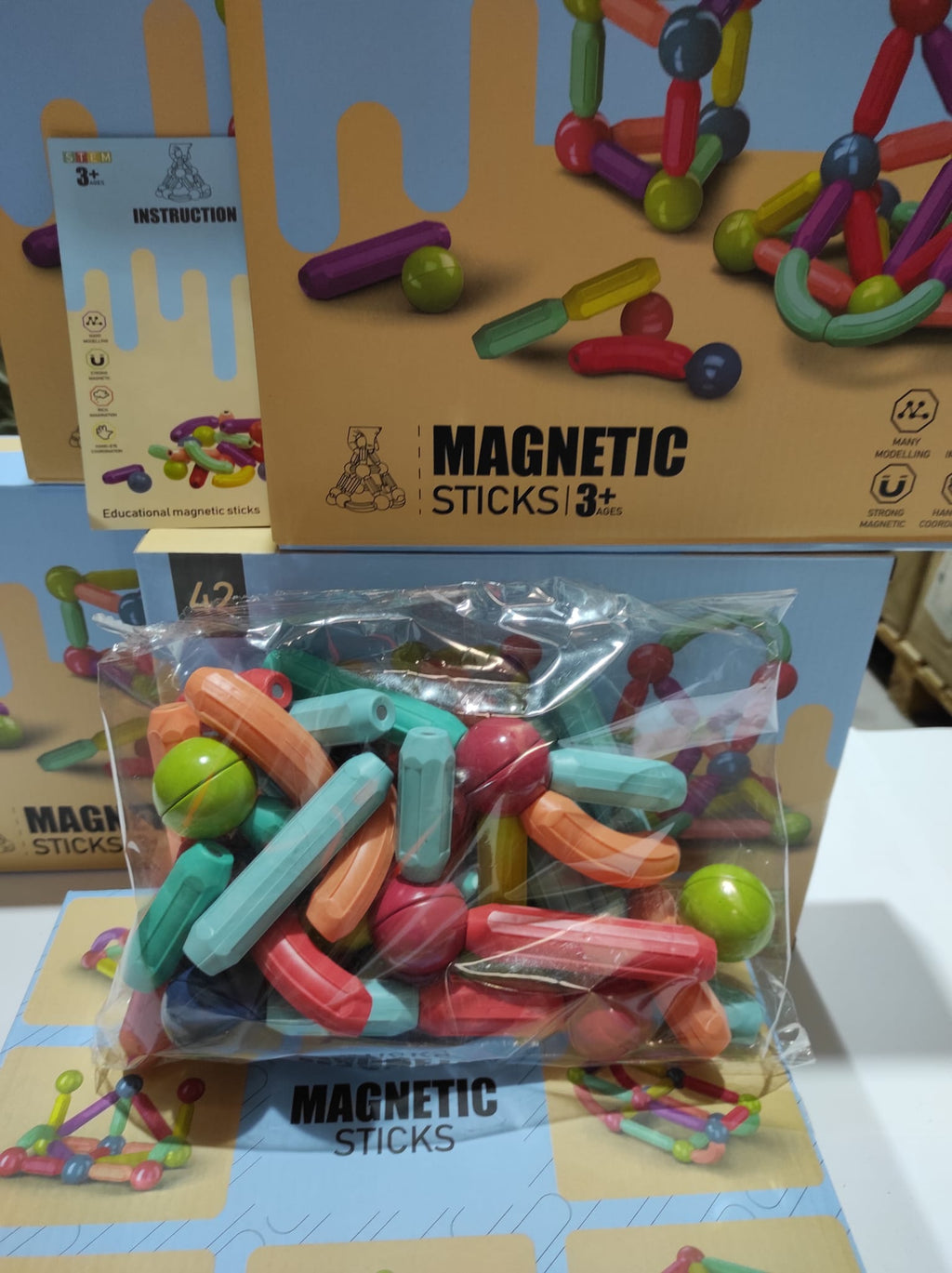 Juego de bloques de construcción magnetica 42pcs