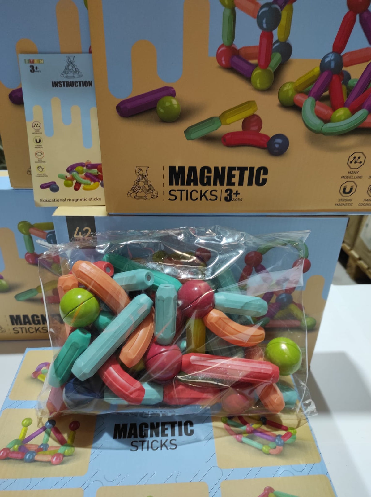 Juego de bloques de construcción magnetica 42pcs