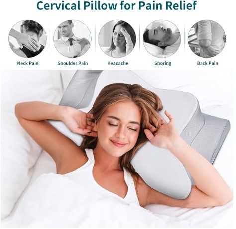 Almohada cervical viscoelástica diseño mariposa