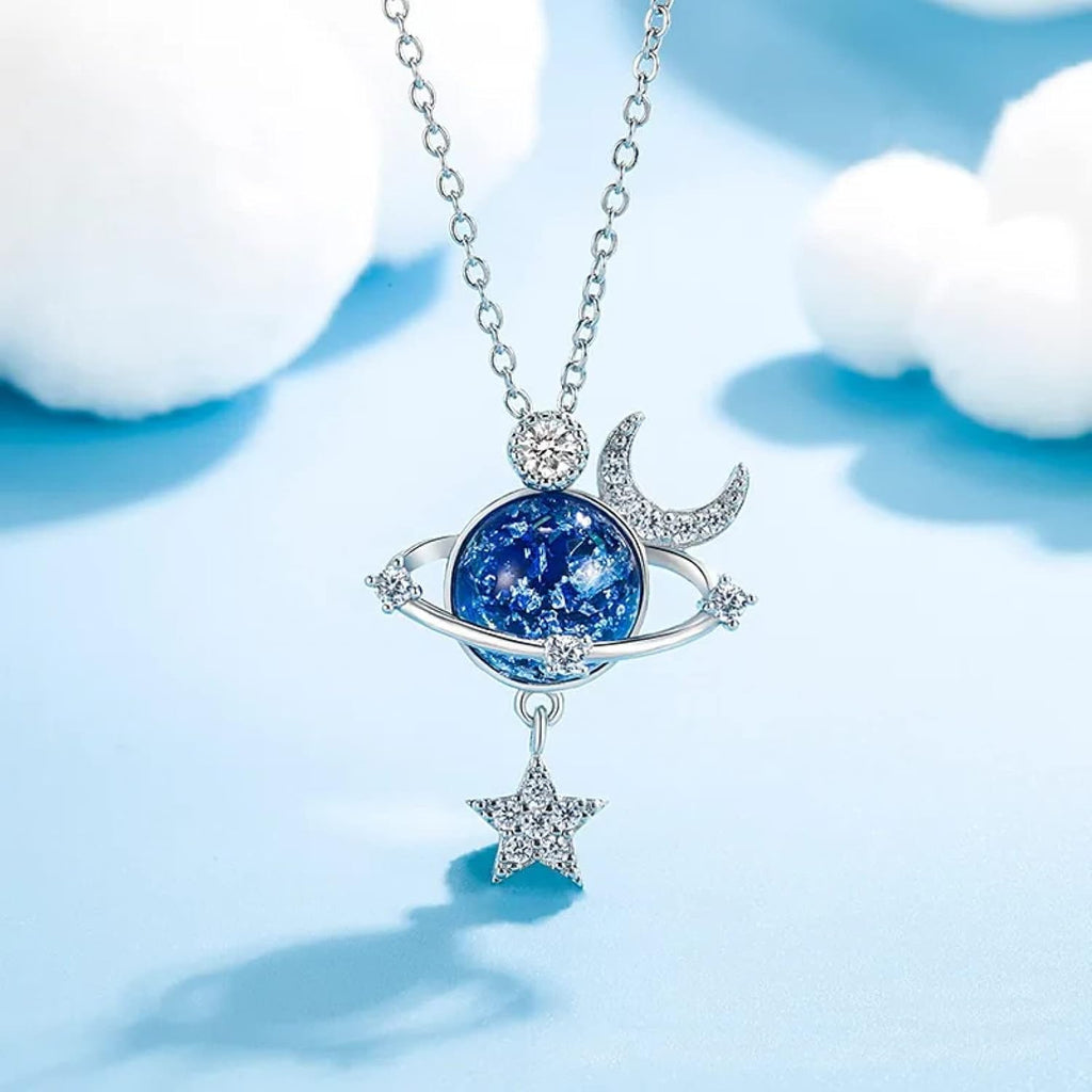 Collar Universo de Estrellas con Caja Regalo